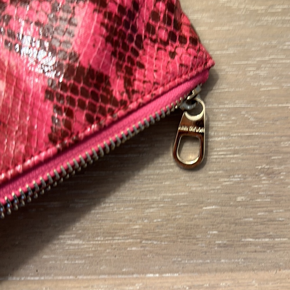 Pink Python Print Small Cosmetic Bag. - image 3